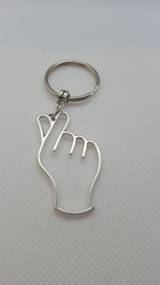Finger hearts keychain
